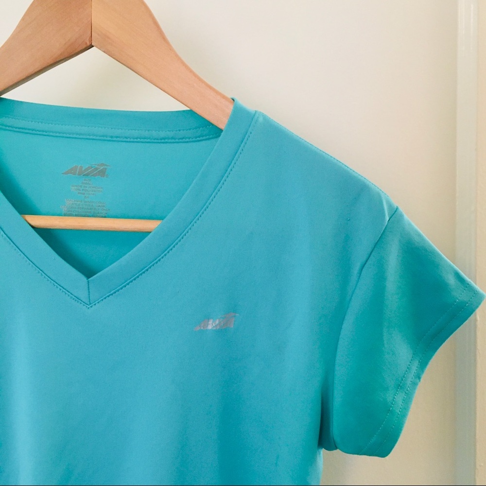 Aqua blue exercise tee - Picture 2 of 2